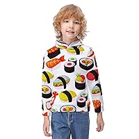 Sushi Children's Hoodies Printed Hooded Pullover Sweatshirt For Boys Girls