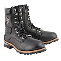 Milwaukee Leather Men's Classic Boots with Side Zip Closure