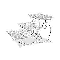 Godinger Dublin 3- Tiered Serving Stand for party and Event Dessert and Food Display Server