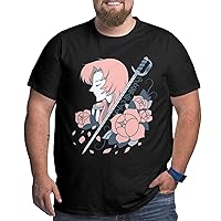 Anime Big Size Men's T Shirt Revolutionary Girl Utena Crew Neck Short-Sleeve Tee Tops Custom Tees Shirts