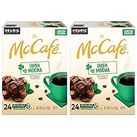 McCafe Irish Mocha Limited Edition Coffee K Cups - Pack of 2 Boxes - 24 K Cup Pods Per Box - 48 K Cups Total - For Use In Keurig Coffee Makers - Limited Edition McCafe Flavor