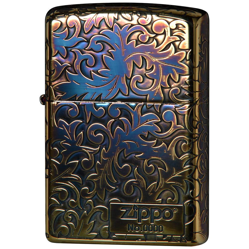 Zippo Classic Arabesque Logo Oxidized Gold Plating 5-Sides Etching Japan Limited Oil Lighter