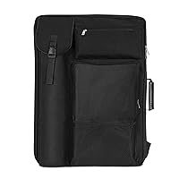 Art Portfolio Case 18 X 24,Art Portfolio With Backpack & Tote Bag For Artwork,Medium Art Case Size(Black)