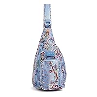 Vera Bradley Recycled Lighten Up Reactive Mini Sling Backpack, Provence Paisley Stripes