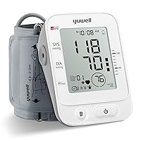 yuwell Blood Pressure Monitor, Large Upper Arm Blood Pressure Cuff, Digital Blood Pressure Machine for Home Use, Large Display, Stores 99 Readings, Voice Broadcasting with Power Adapter and Batteries