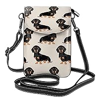 Dachshund Dog Small Cell Phone Purse,Cellphone Crossbody Purse With Protection,Women Wallet