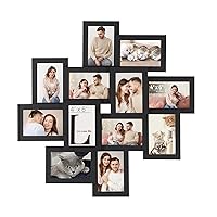 4x6 Collage Picture Frames, 12-Pack Picture Frames Collage for Wall Decor, Black Photo Collage Frame, Multi Picture Frame Set with Glass Front, Assembly Required