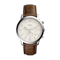 Neutra Men's Chronograph Watch with Stainless Steel Bracelet or Genuine Leather Band