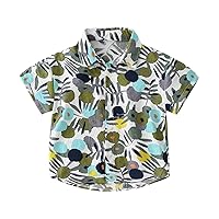 Kid T Shirt Boy Down Hawaii Shirts Short Sleeve Tropical Shirt Tops for Kids Toddlers for 2 to 8 Years Old Teen Boy Clothe