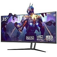 35” Ultra Wide QHD 21:9 Gaming Monitor, with Adaptive Sync, 120Hz Refresh Rate, Picture in Picture, By sRGB 99%, 2xHDMI 2xDisplay Ports, R1800, 3440*1440P, (DP Cable Included), Black (V3L6W)