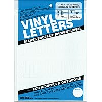 Graphic Products Duro 2-inch Gothic Vinyl Letters and Numbers Set, White