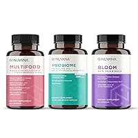 Women's Multivitamin for More Energy - 60 Capsules & Probiome 100 Billion CFU - 30 Capsules & Bloom: Beauty Booster for Hair, Skin, and Nails - 60 Capsules | Vegan and Non-GMO | GMC Certified