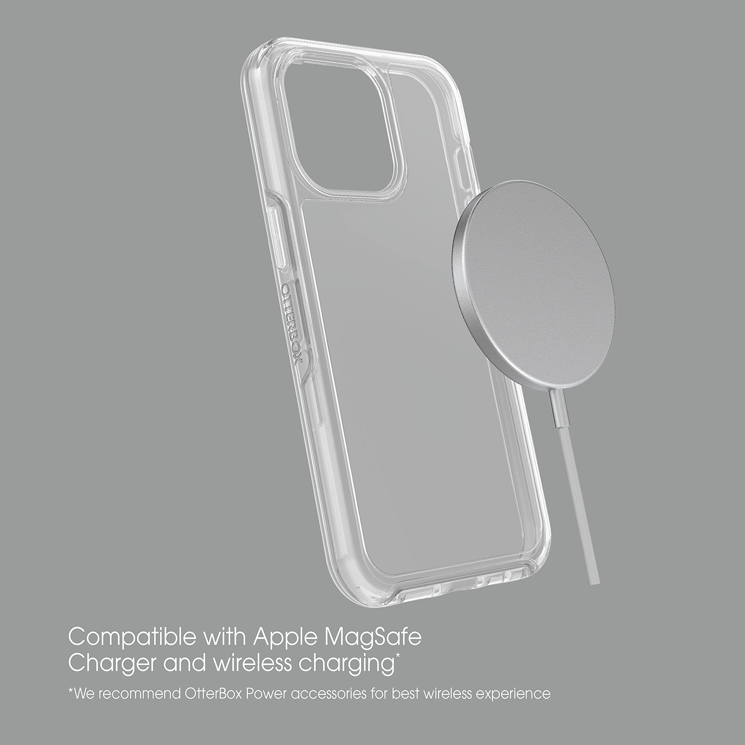 OtterBox iPhone 13 Pro (ONLY) Symmetry Series Case - CLEAR, Ultra-Sleek, Wireless Charging Compatible, Raised Edges Protect Camera & Screen