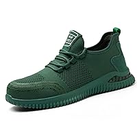 LBH Men's Steel-Toe Shoes Lightweight, Comfortable, Safe, Work Shoes, Non-Slip Industrial Construction Shoes, Warehouse Shoes
