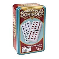 Pressman Double 12 Color Dot Dominos in A Tin, 5