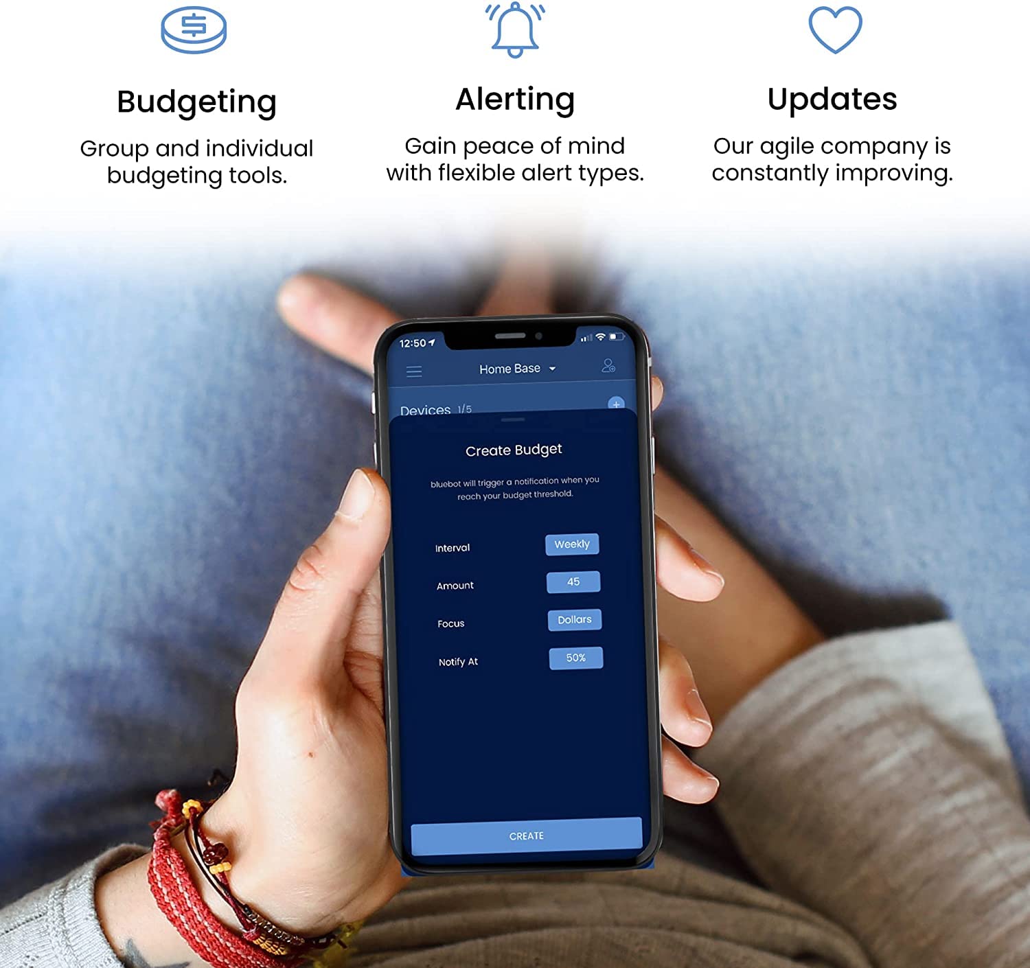 bluebot Universal Smart Home Water Meter & iOS App for Leak Detection, Live Water Usage Tracking and Alerting. Sub Meter from One Account. Install in Minutes, No Plumbing or Subscription Required.