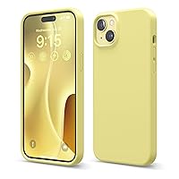elago Compatible with iPhone 15 Plus Case, Liquid Silicone Case, Full Body Protective Cover, Shockproof, Slim Phone Case, Anti-Scratch Soft Microfiber Lining, 6.7 inch (Yellow)