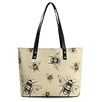 Womens Handbag Bee Leather Tote Bag Top Handle Satchel Bags For Lady