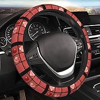 Elastic Car Steering Wheel Cover, Universal 15 Inch Stretch Auto Steering Wheel Cover, Valentine's Day Photo Collage Microfiber Steering Wheel Protective Cover Car Accessory