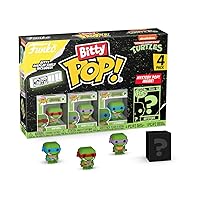 Funko Bitty Pop! Teenage Mutant Ninja Turtles Mini Collectible Toys 4-Pack - 8-Bit Raphael, 8-Bit Donatello, 8-Bit Leonardo & Mystery Chase Figure (Styles May Vary)