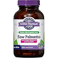 Oregon's Wild Harvest Certified Organic Saw Palmetto Herbal Capsules, 180 Count