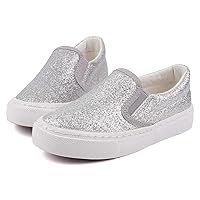 Toandon Toddler Kids Sparkle Sequins Glitter Sneakers Age 2-10