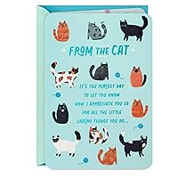 Hallmark Cat Mom Card from Cat (Glad I Adopted You) for Mother's Day, Birthday, Kitten Adoption Day