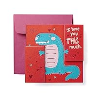 American Greetings Valentines Day Card for Kids (Dinosaur)