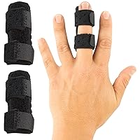 Vive Finger Splint (2 Pack) - Universal Finger Straightener - Broken and Trigger Finger Splints - Finger Brace for Arthritis pain and Support - Sprain Relief for Middle, Index, Ring, Pinky Fingers