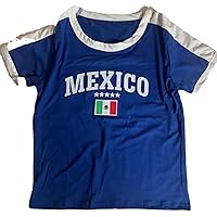 Graphic Tee 2000s Mexico Jersey 90s Going Out Y2k Clothes Summer Crop Tops Baby Tee
