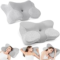 Cervical Neck Pillow for Neck Pain Relief, Supports Different Heights of Sleep, Orthopedic Contour Memory Foam Pillows for Side Sleepers, Back and Stomach Sleepers Ergonomic Pillow