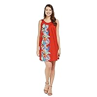 Hawaii Hangover Women's Round Neck Shift Dress in Orchid Paradise Navy