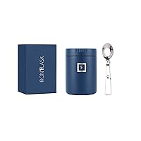 IRON °FLASK Thermos for Hot Food & Soup - 16 Oz Insulated Food Jar with Foldable Spoon - Leak Proof, Stainless Steel, Storage, Canteen, Double Walled - 16 Oz - Twilight Blue