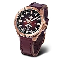 almaz Mens Analog Automatic Watch with Leather Bracelet NH35A-320B679