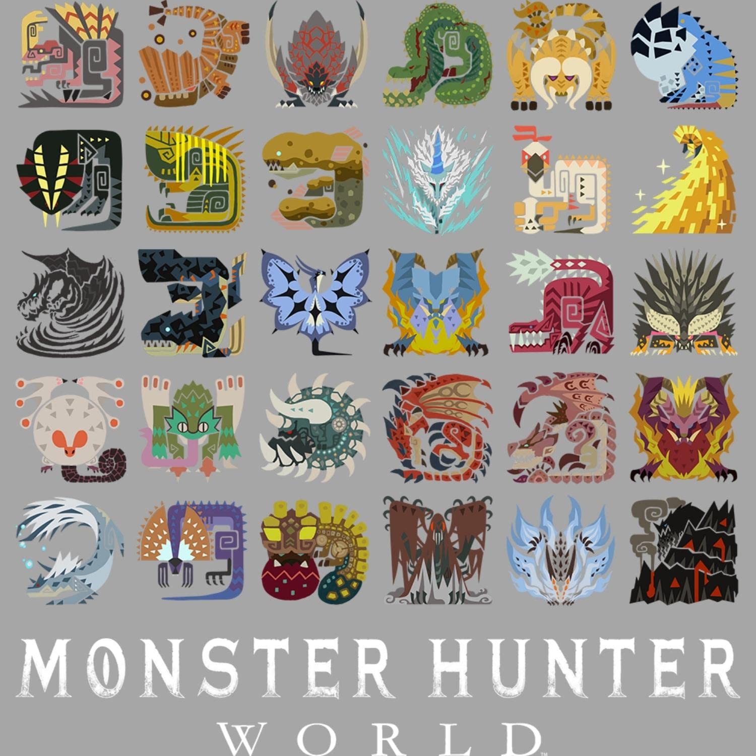 Monster Hunter Fantasy Action Role-Playing Video Game Icon Textiles T-Shirt Tee