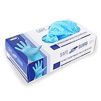Nitrile Exam Disposable Gloves, Powder Free and Latex Free, Multi Use Gloves, Food Service Use, 100 Count, Size Large, Blue