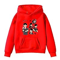 Novelty Wednesday Addams Fleece Pullover Hooded Sweater Loose Long Sleeve Tops with Pocket-Warm Hoodie for Boys Girls