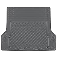 Heavy Duty Cargo Liner Floor Mat-All Weather Trunk Protection, Trimmable to Fit & Durable HD Rubber Protection for Car SUV Sedan Auto, Gray (MT785GRAMw1)
