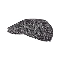NF NITZSCHE fashion - Slider cap for men with wool content - Sizes: 57/58 and 59/60 - Cap with peak - Elegant peaked cap - Flat cap, gray