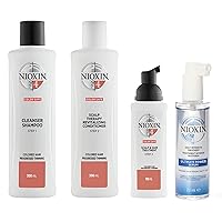 Nioxin System Kit 4, Cleanse, Condition, and Treat the Scalp for Thicker and Stronger Hair, for All Hair Thinning Types, Full Size Kit + Ultimate Power Serum, Intensive Daily Leave-In Hair Treatment