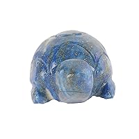 GEMHUB Hand Carved Lapis Lazuli Turtle Statue Approx. 374.00 Carat Turtle Statue Figurine
