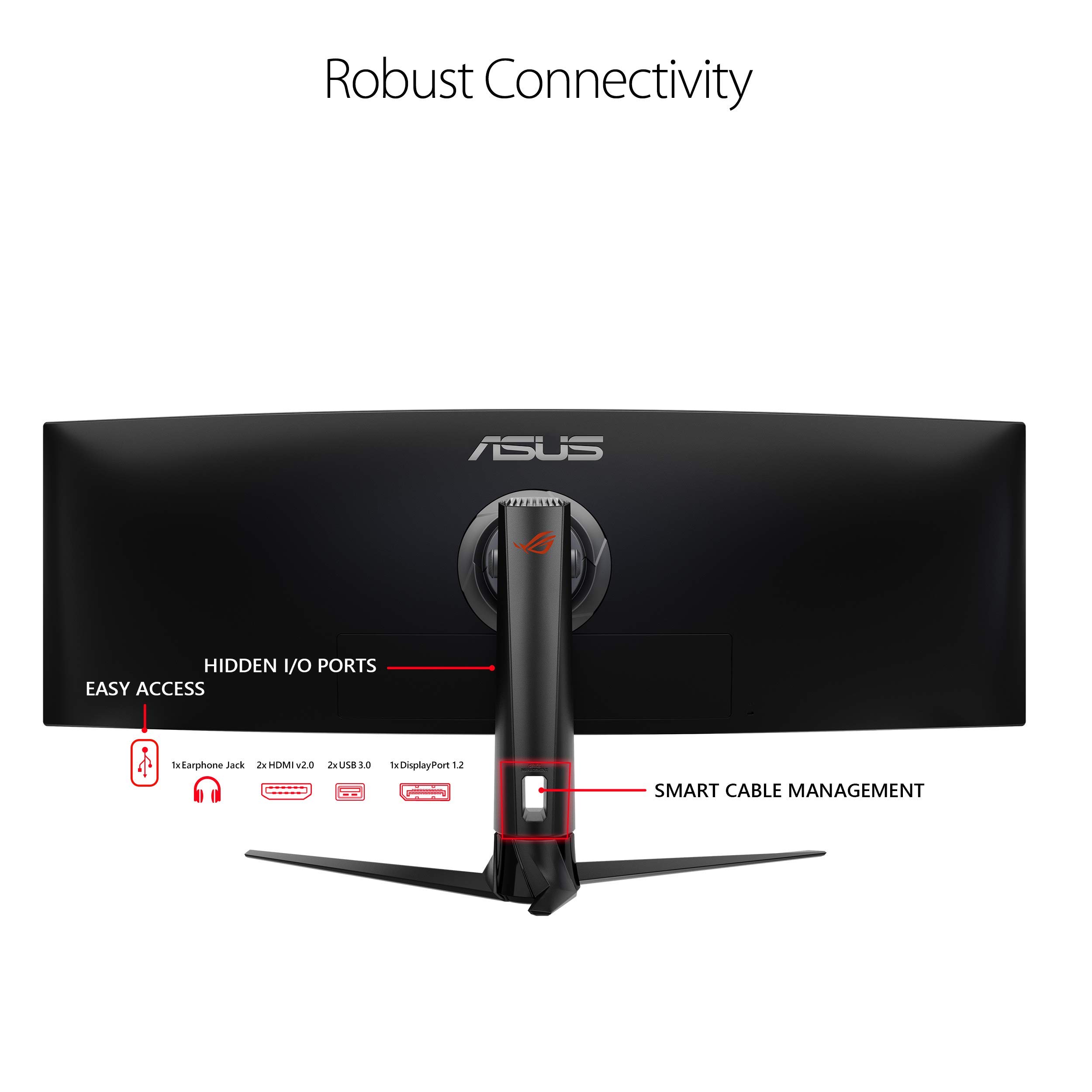 Asus ROG Strix XG49VQ 49” Curved Gaming FreeSync Monitor 144Hz Dual Full HD HDR Eye Care with DP HDMI Black