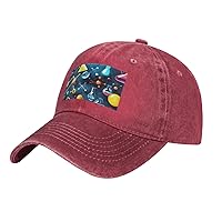 Abstract Science Chemistry Print Adult Unisex Classic Adjustable Baseball Caps Hats for Men Women Casual Casquette Hat Red