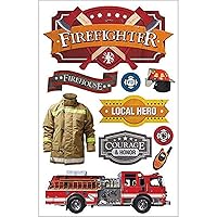 Paper House Productions STDM-212E 3D Stickers, Firefighter