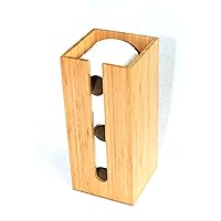 Bamboo Toilet Paper Holder perfect for toilet paper storage or general bathroom storage, a freestanding toilet paper holder handmade from biodegradable bamboo