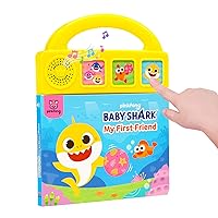 Baby Shark My First Friend 3 Button Sound Book with Handle, Children's Sound Books, Interactive Learning Books for Toddlers, Learning & Education Toys, Baby Shark Gifts for Babies