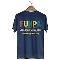 Funpa-Like A Grandpa Definition Meme Super Grandpa Tshirt Gifts for Papa from Grandkids Men's T-Shirt