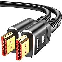 Highwings HDMI Cables 20FT Long, 8K Ultra High Speed HDMI 2.1 Cable [in-Wall CL3 Rated, 48Gbps] 8K@60 4K@120Hz/144Hz, HDMI Cord eARC HDCP 2.2&2.3, Compatible for Xbox/HDTV/PS5/RTX 3080 3090 and More