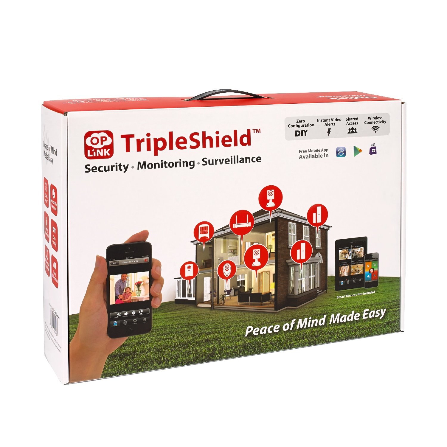 Home8 Oplink Video-Verified TripleShield Alarm System (2-Cam) - Wireless Home Security System with IP-Cameras, Alarm Sensors, Indoor Siren, and Free Basic Service, featuring Amazon Alexa Integration