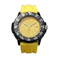 Del Mar 50384 45mm Kevlar/Resin Quartz Watch w/Polyurethane Band in Yellow with a Yellow dial